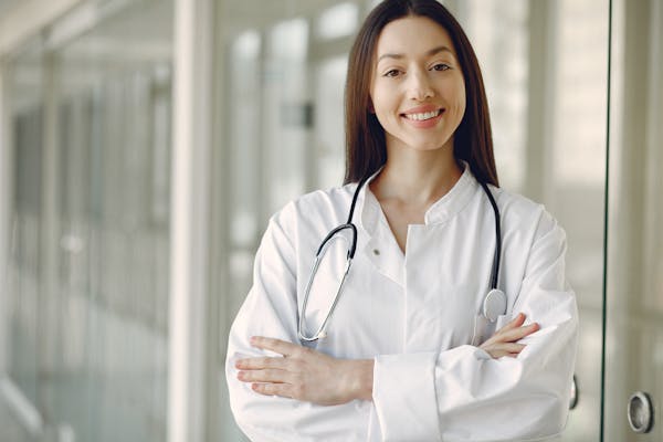 Nurse providing care in assisted living facility
